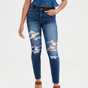 NWOT American Eagle AE Next Level Stretch Hi Rise Jegging 14 Long Skinny Jean